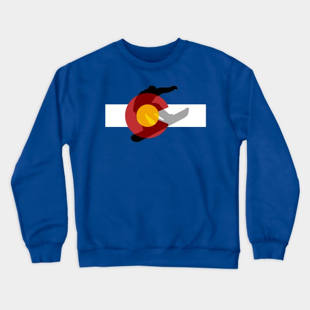 Colorado Snowboarder Crewneck Sweatshirt by Random77